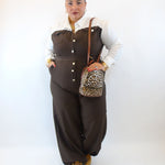 Jumpsuite con camicia e cintura 15866