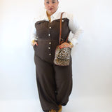 Jumpsuite con camicia e cintura 15866