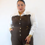 Jumpsuite con camicia e cintura 15866