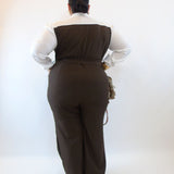 Jumpsuite con camicia e cintura 15866