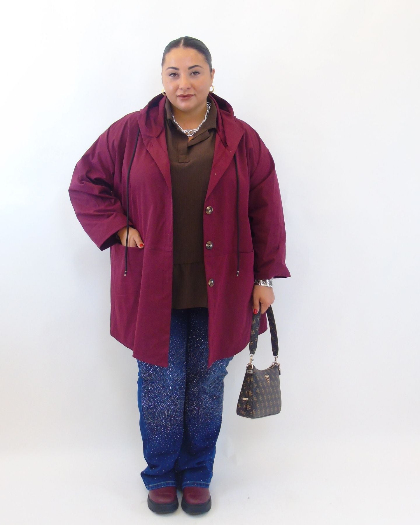 Impermeabile con bottoni 25370