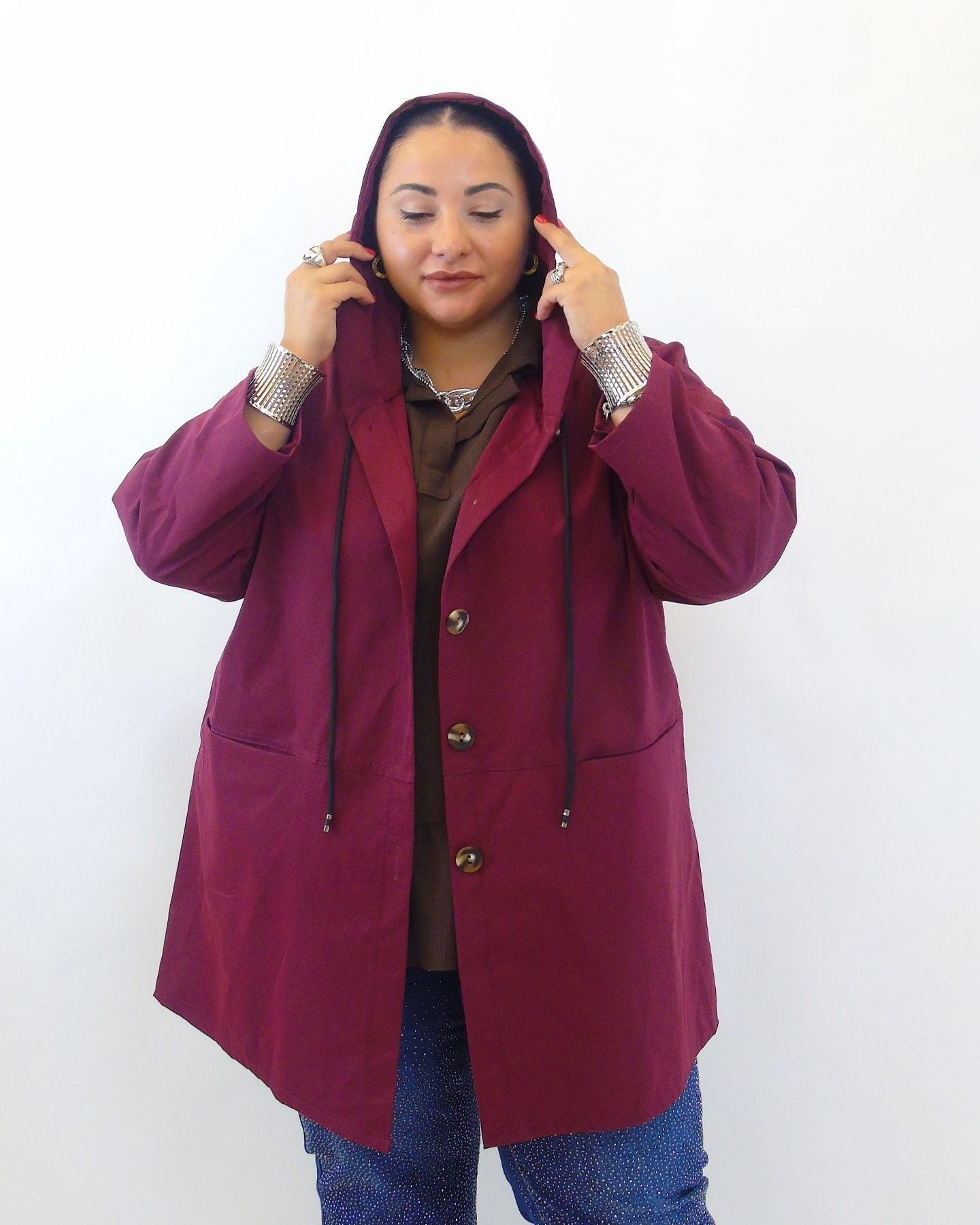 Impermeabile con bottoni 25370