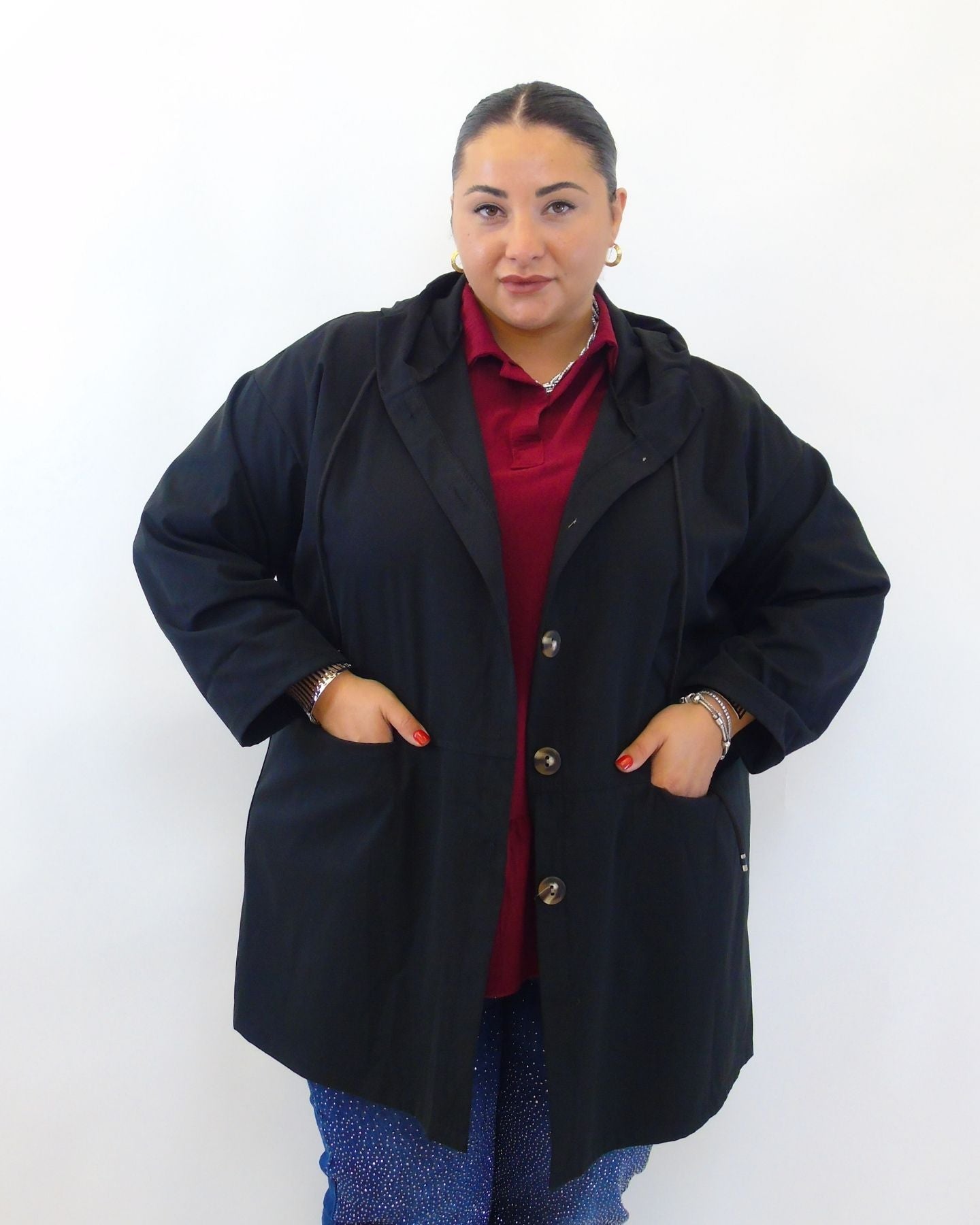 Impermeabile con bottoni 25370