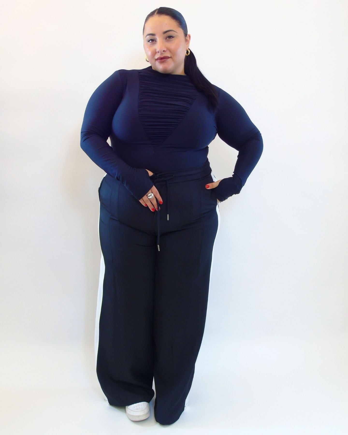 Pantalone riga bianca laterale 66632