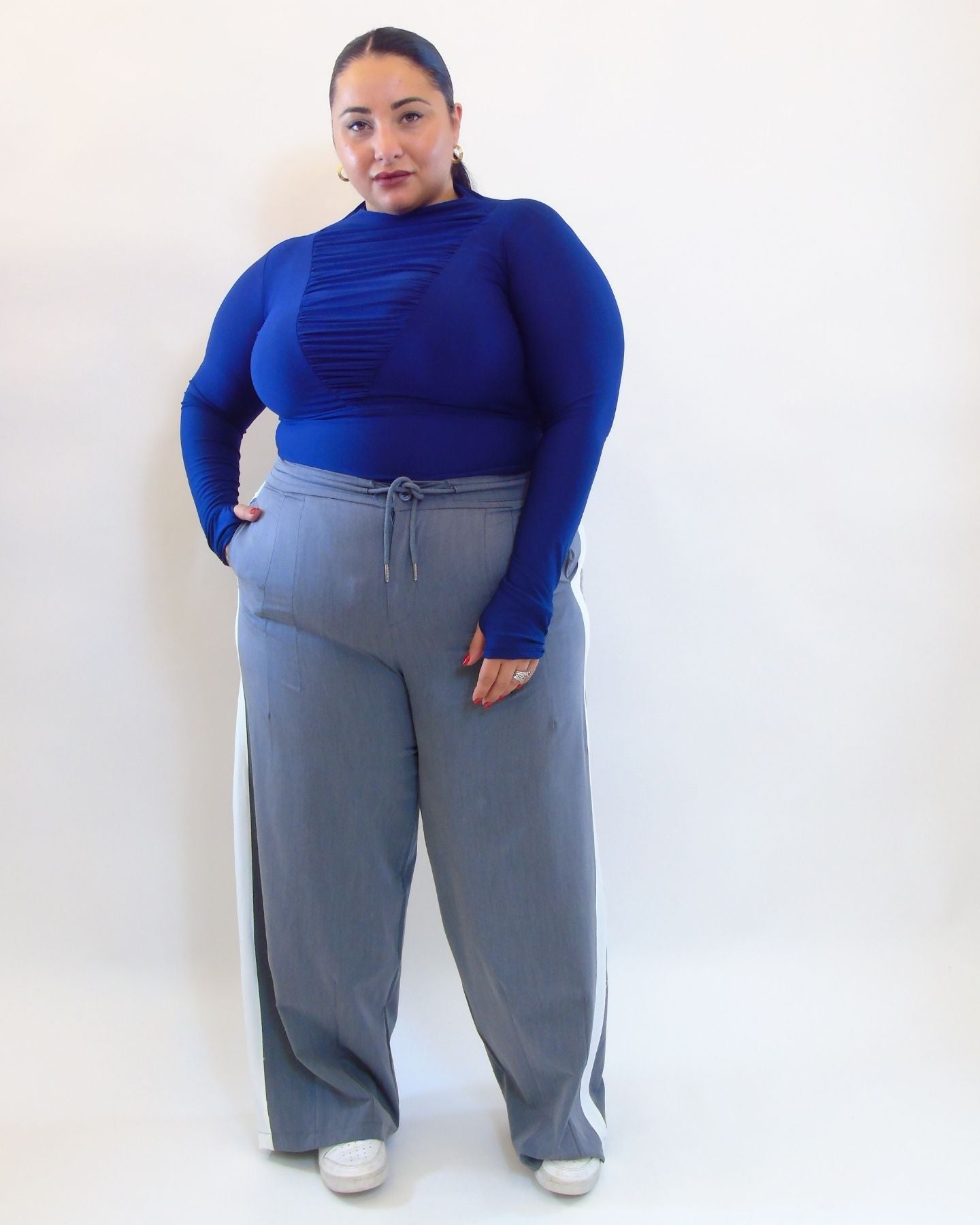 Pantalone riga bianca laterale 66632