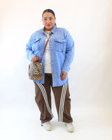 Balloon trousers with white band 9880