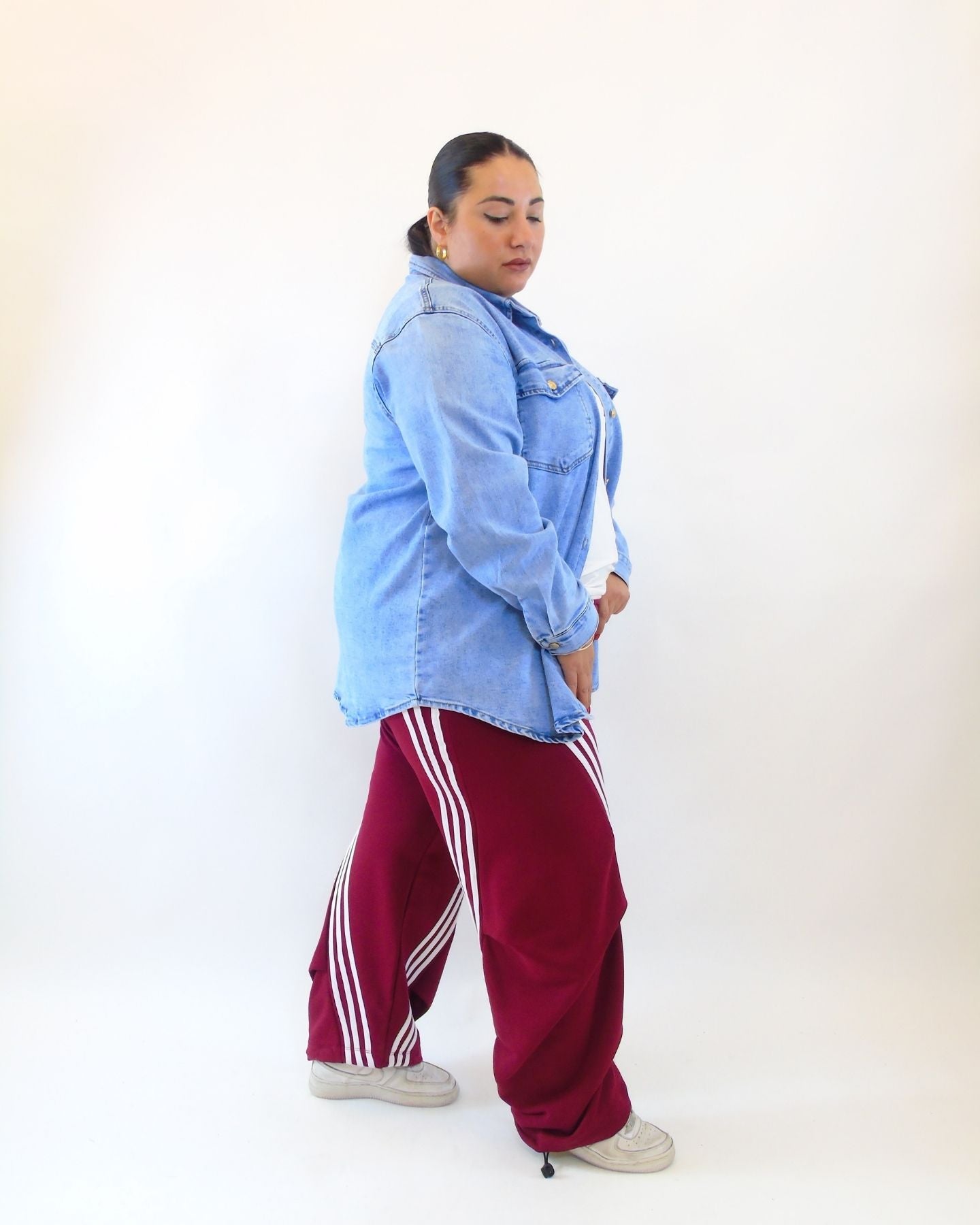 Pantalone ballon fascia bianca 9880