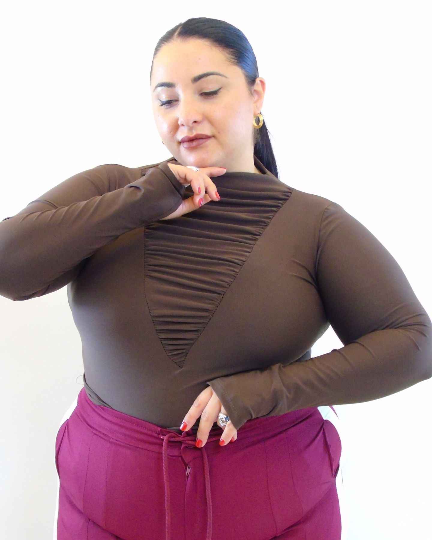 Body con drappeggio 10099