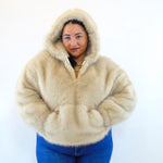 Felpa in eco pellicia 22067