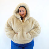 Felpa in eco pellicia 22067