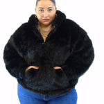 Felpa in eco pellicia 22067