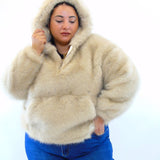 Felpa in eco pellicia 22067