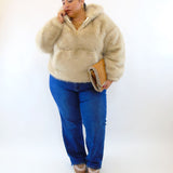 Felpa in eco pellicia 22067