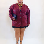 Blazer leopardata effetto lucido 25388