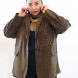 Blazer leopardata effetto lucido 25388