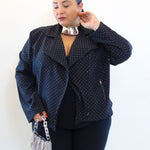 Chiodo in tessuto con brillantini 1955