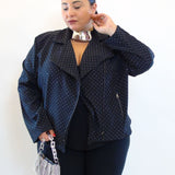 Chiodo in tessuto con brillantini 1955