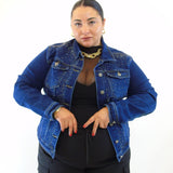 Camicia iin jeans con brillantini 6811