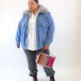 Pantalone con brillantini effetto jeans 99322