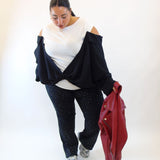 Pantalone con brillantini effetto jeans 99322