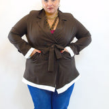 Giacca con dettagli in bianco 2095