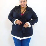 Giacca con dettagli in bianco 2095