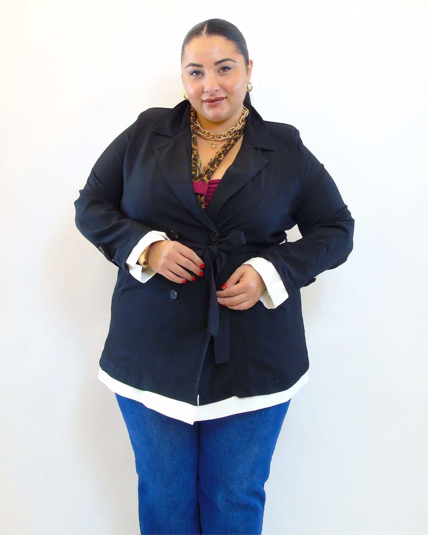 Giacca con dettagli in bianco 2095