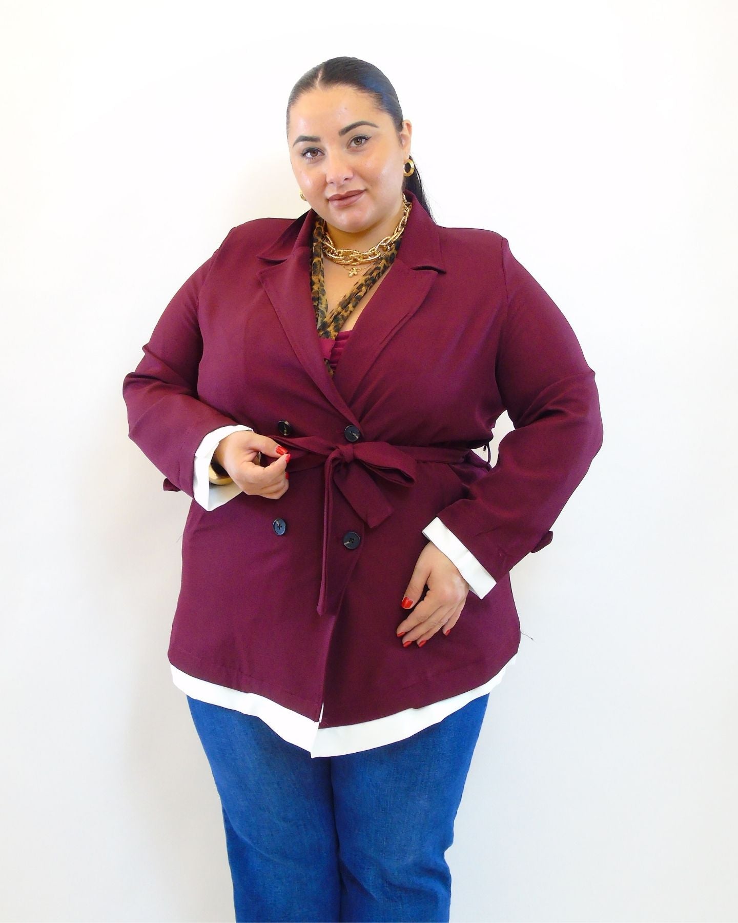 Giacca con dettagli in bianco 2095