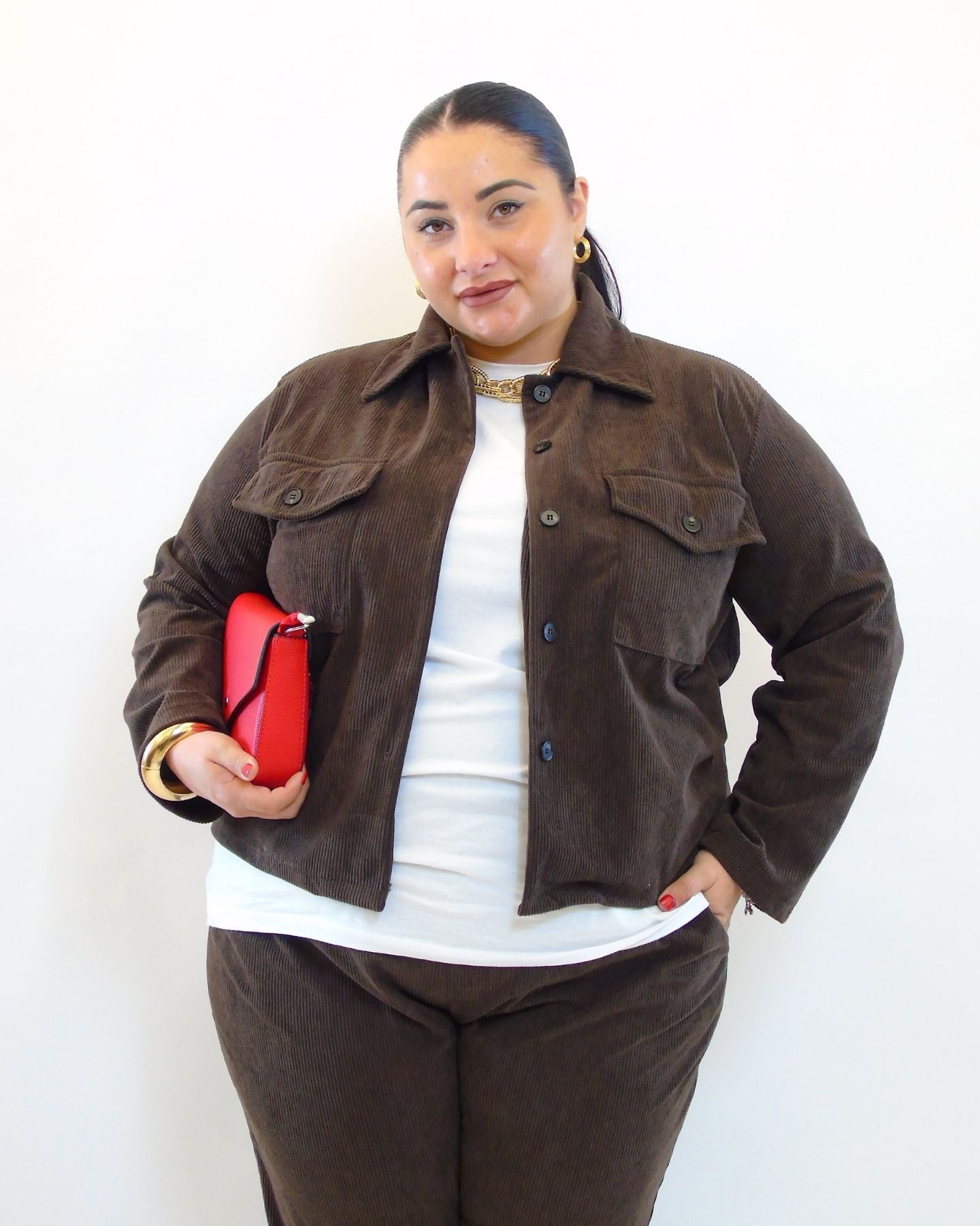 Camicia a costine 25713