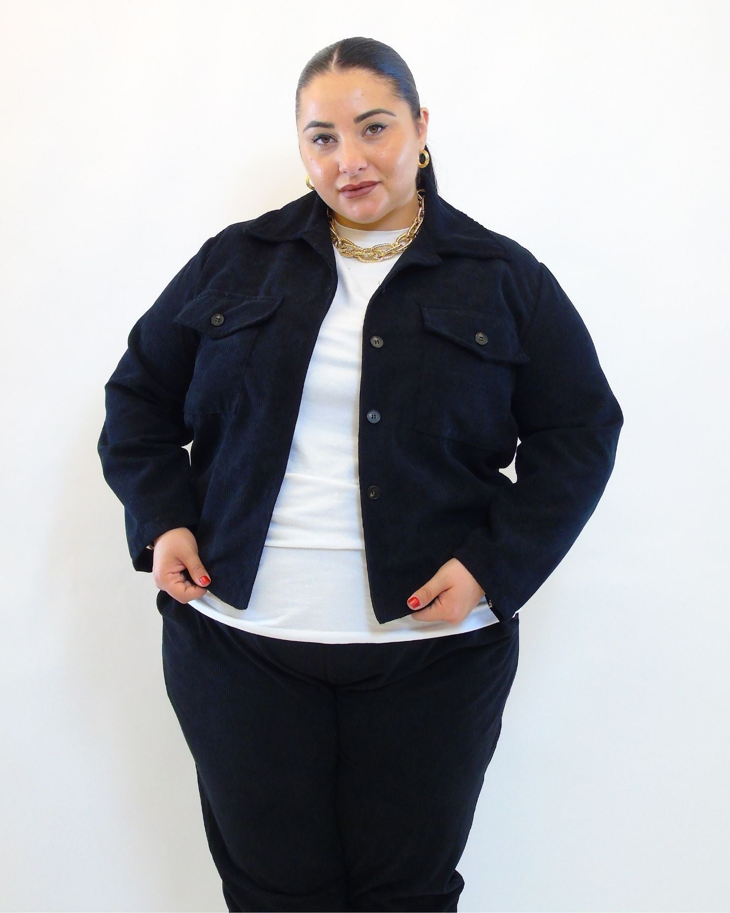 Camicia a costine 25713