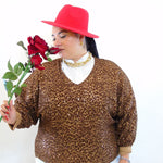 Maglia trama paillettes e animalier  7835