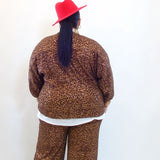 Maglia trama paillettes e animalier  7835