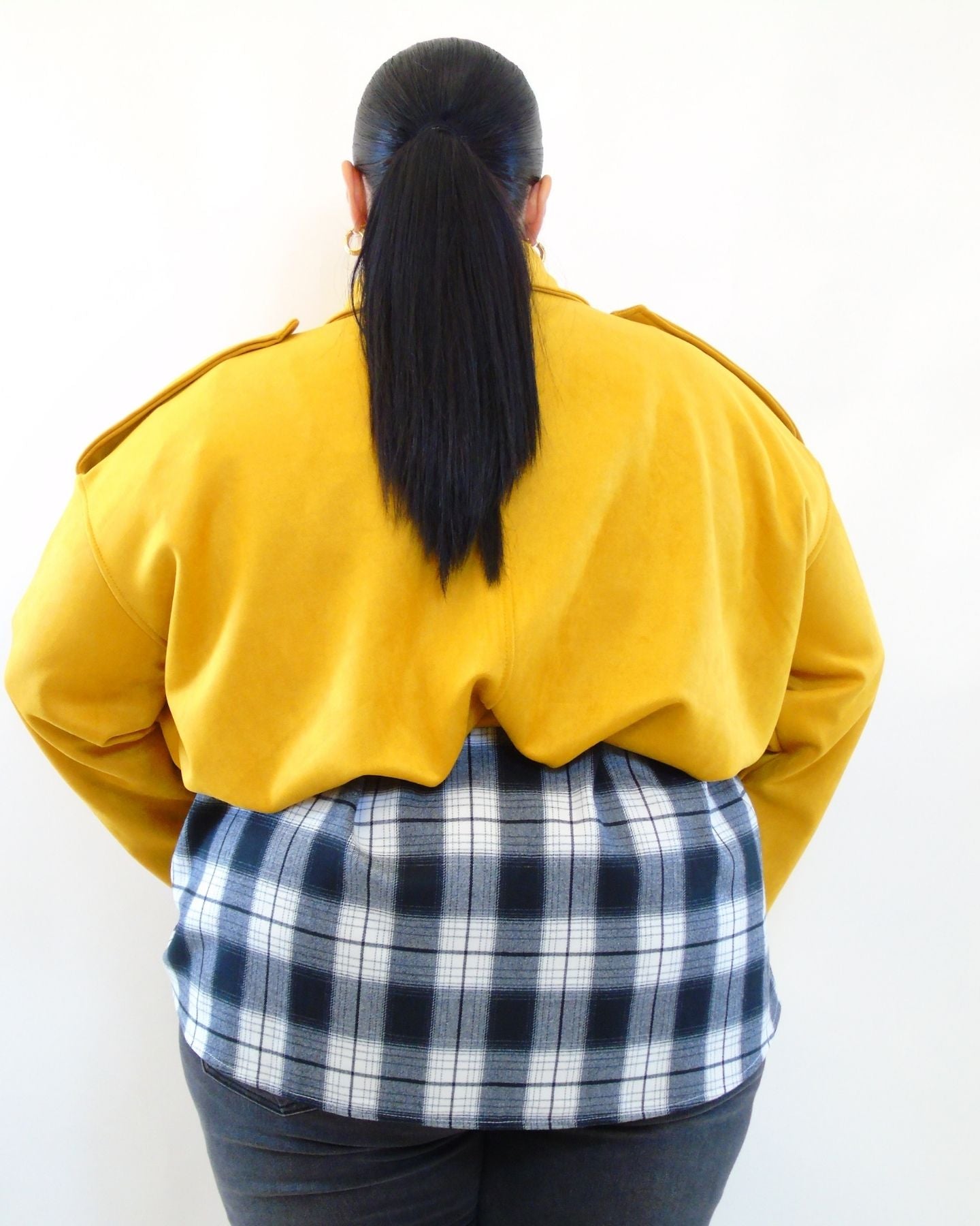 giubbino crop in tessuto  2594