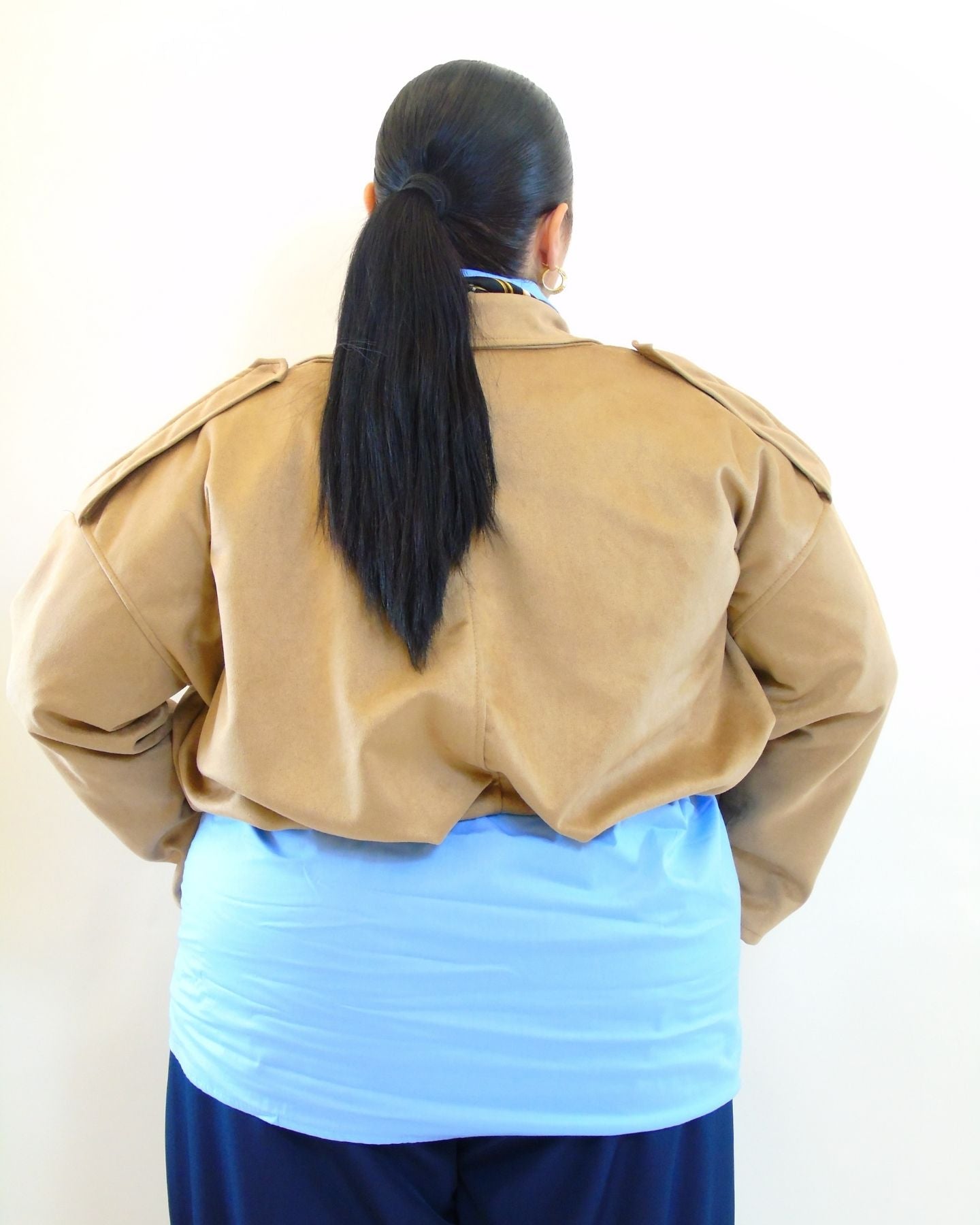 giubbino crop in tessuto  2594