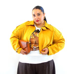 giubbino crop in tessuto  2594