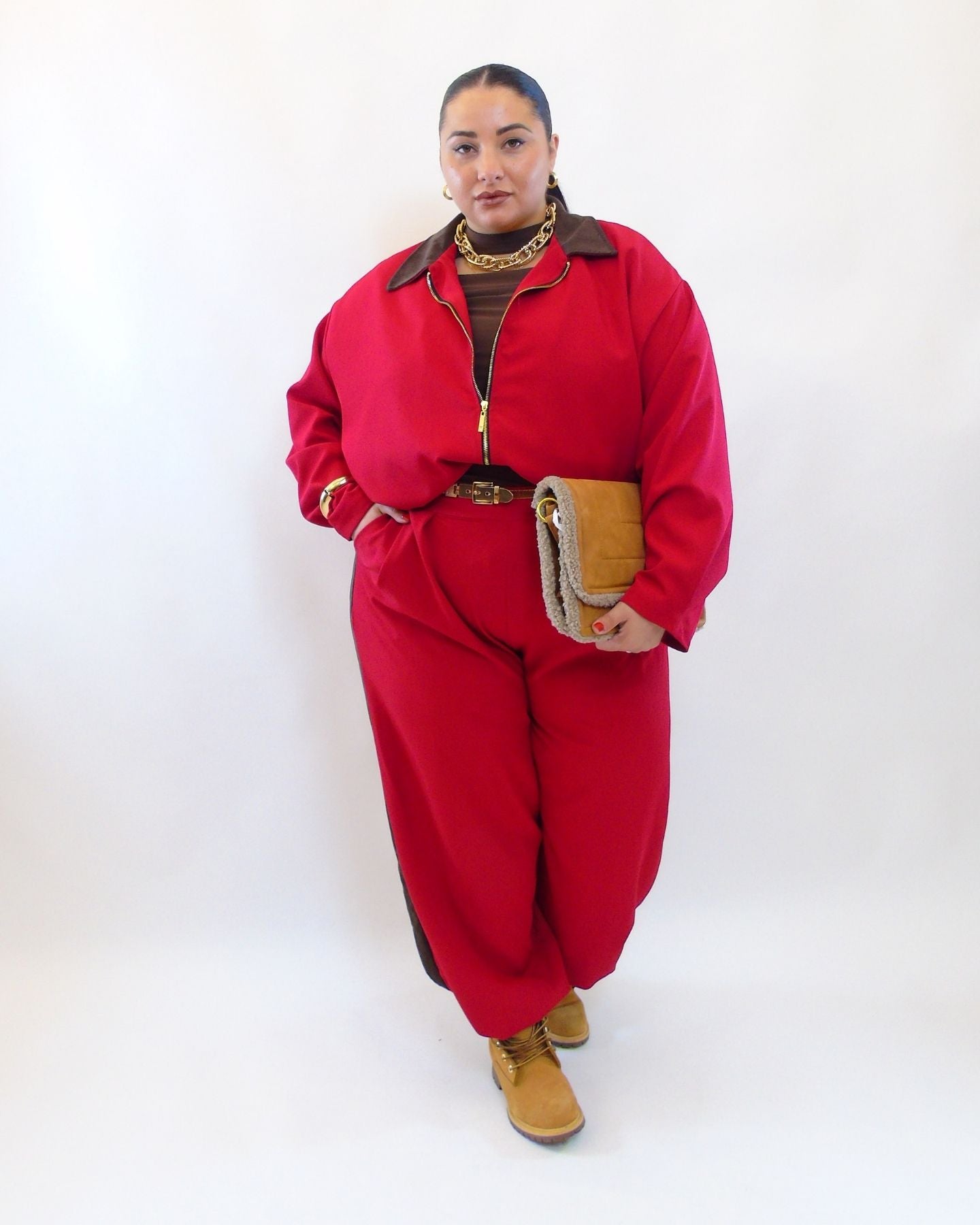 Coordinato a costine doppio colore 307