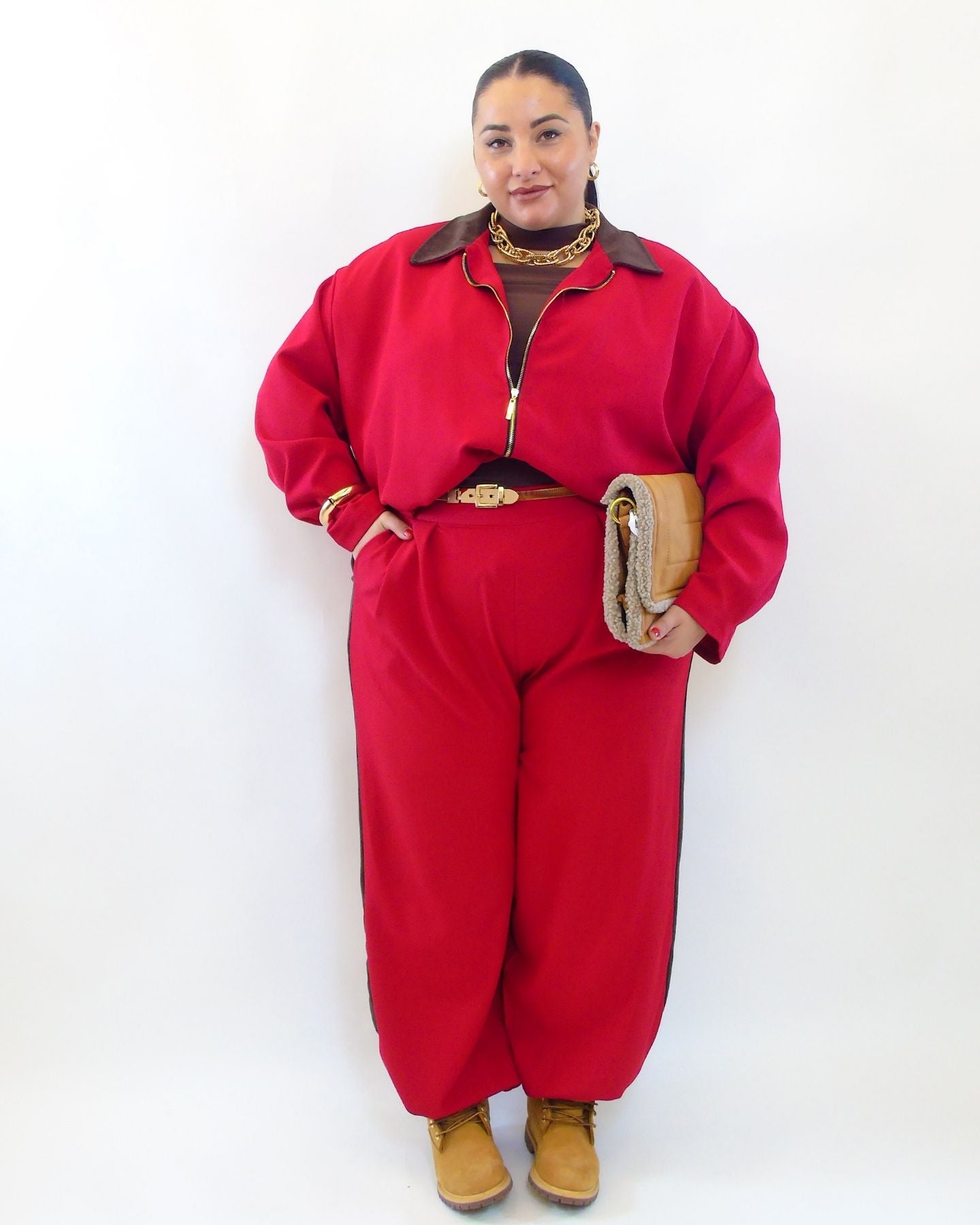 Coordinato a costine doppio colore 307