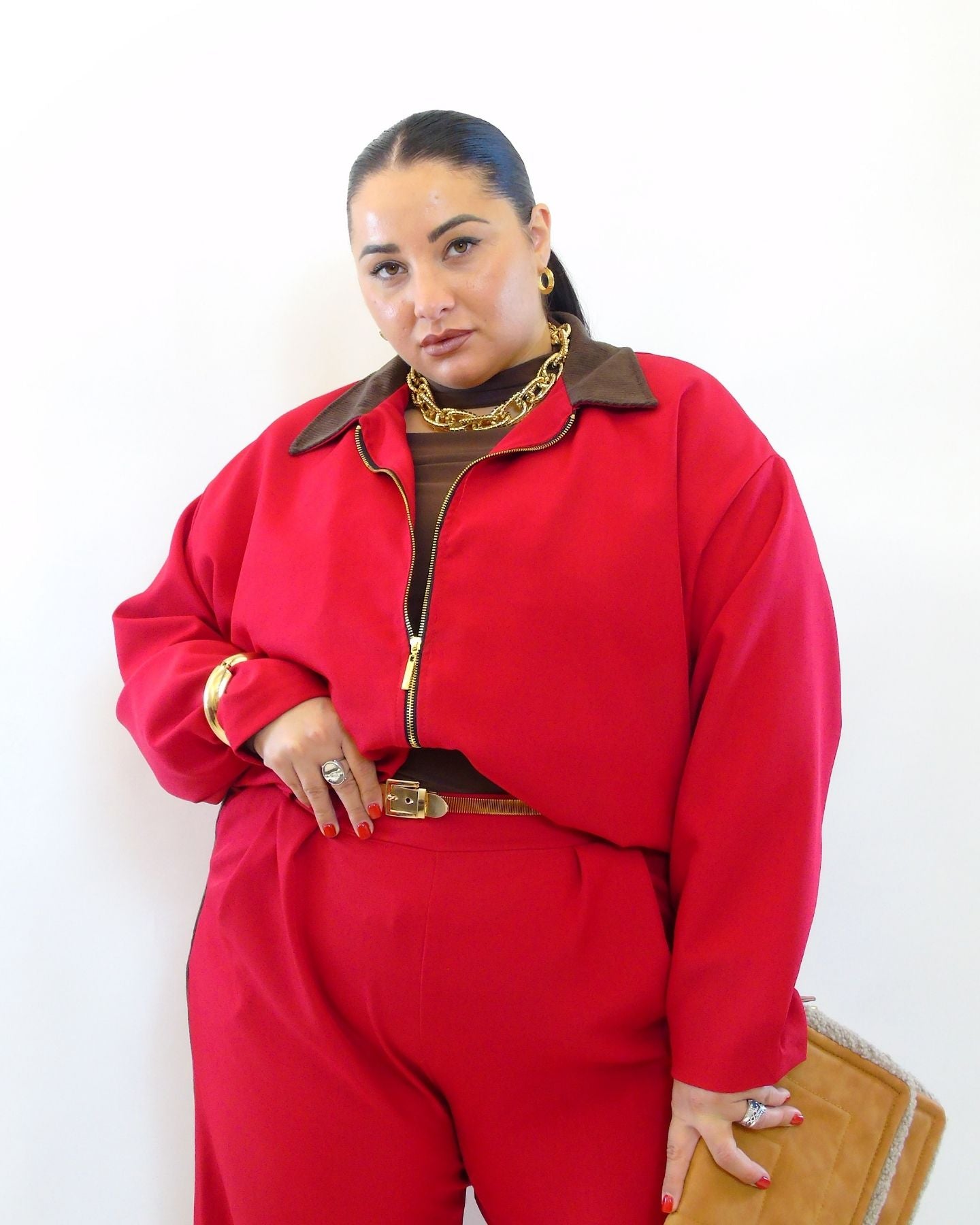 Coordinato a costine doppio colore 307