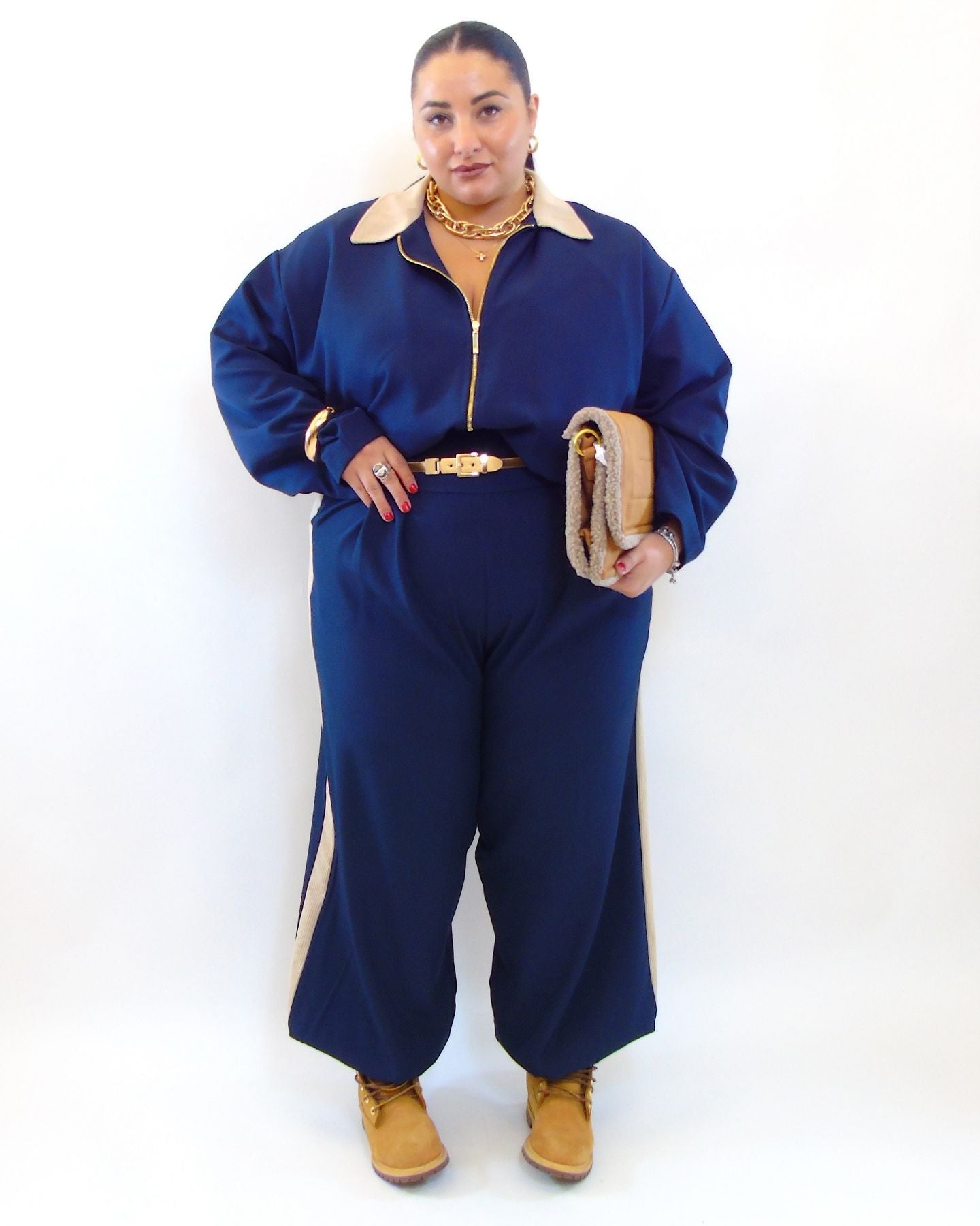 Coordinato a costine doppio colore 307