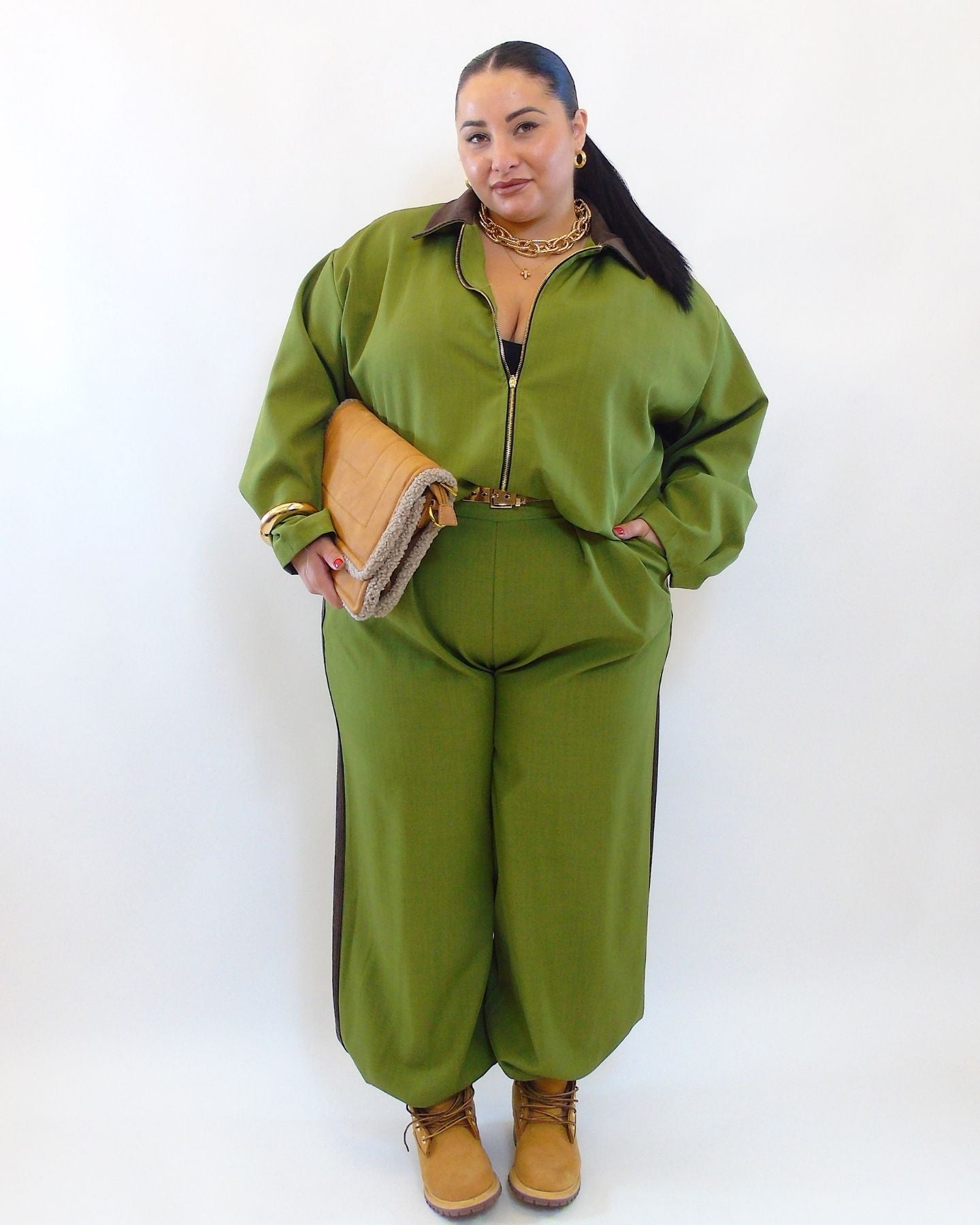 Coordinato a costine doppio colore 307