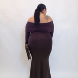 Abito modellante scollo a barca 3502