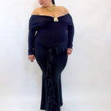 Abito modellante scollo a barca 3502