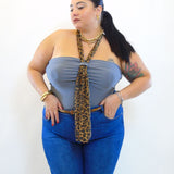 Body con fusciacca animalier  10105