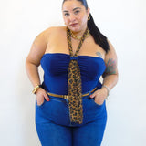 Body con fusciacca animalier  10105