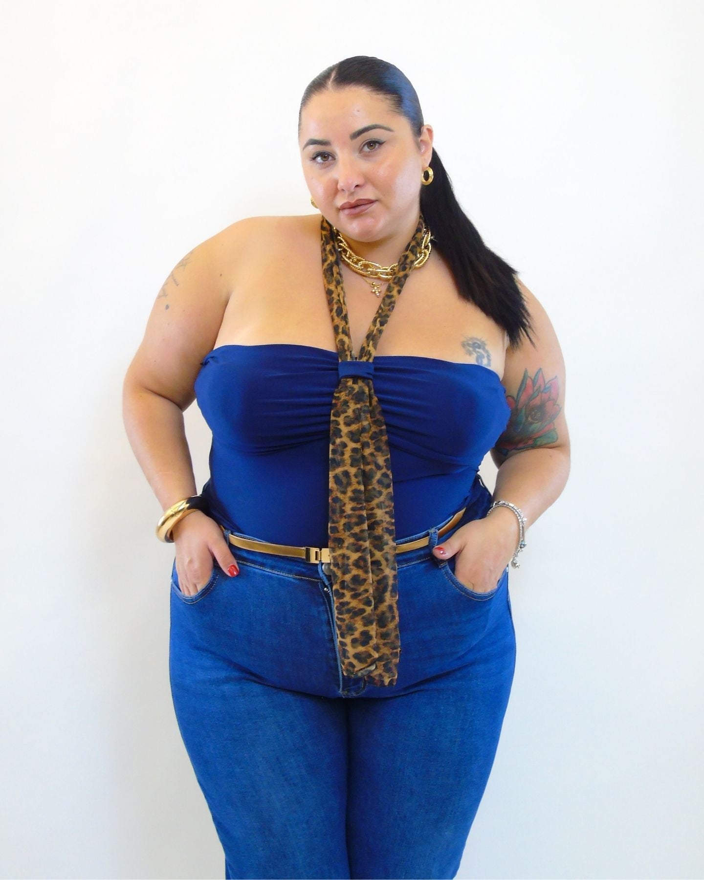 Body con fusciacca animalier  10105