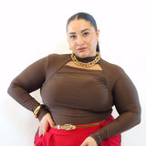 Body con chiusura al collo 10101