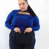 Body con chiusura al collo 10101