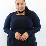 Body con chiusura al collo 10101