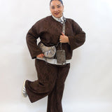 Coordinato con pizzo e brillantini 11331