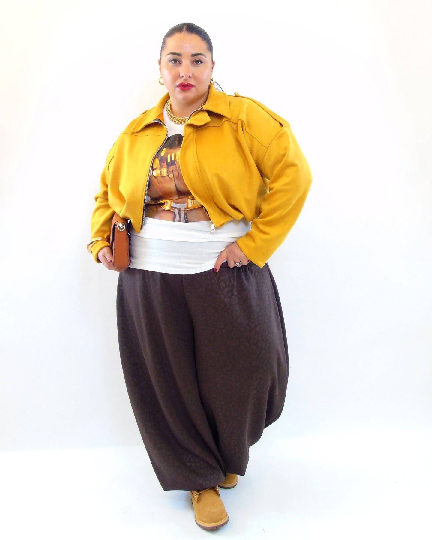 Pantalone con trama animalier